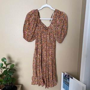 Women's Puff Short Sleeve Dress